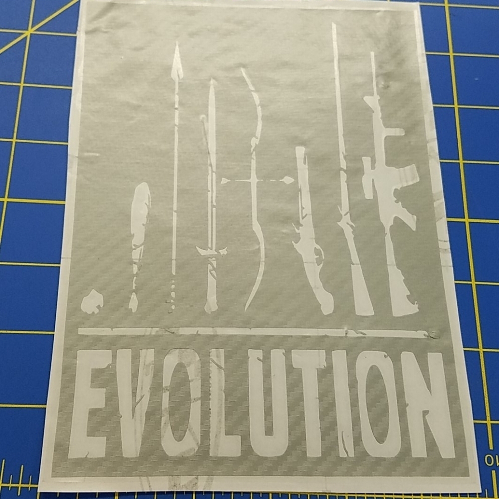Gun Evolution 6" x 8" Vinyl Car Decal